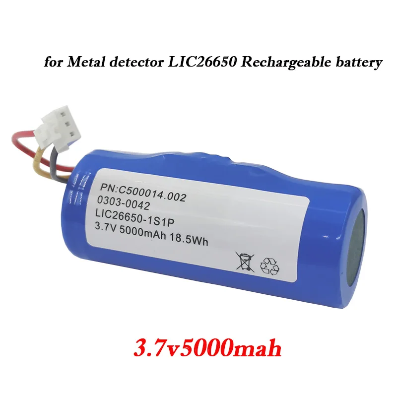 

3.7v10pcs For Driving, Recorders, Lighting, Mibao 600 Mibao 800 metal detector battery 3.7v high capacity26650 charging battery