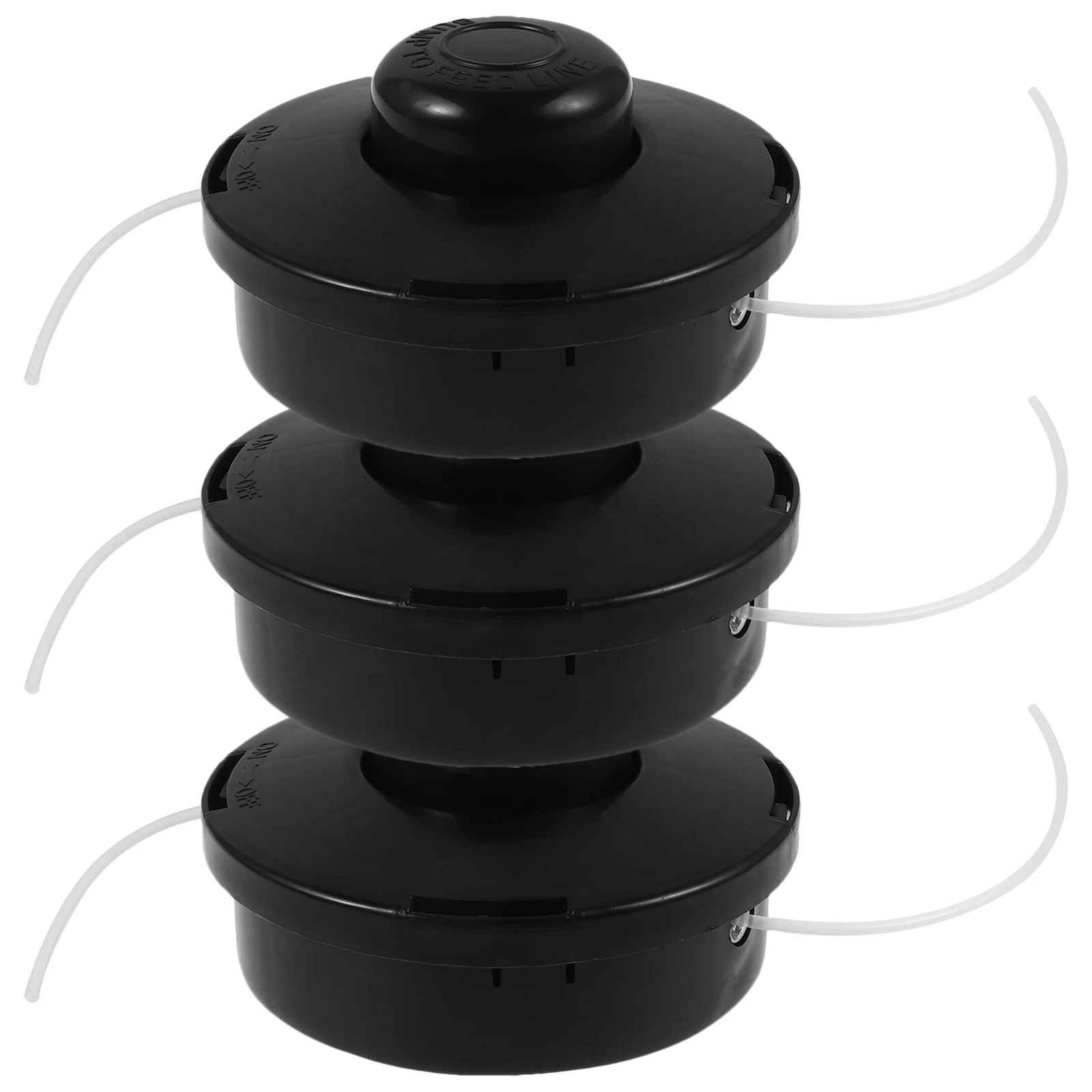 

3pcs Black Nylon 11.5cm 2.4mm Rope 3m M10x1.25 Thread Double Line Cutting Gardening Brush Replacement