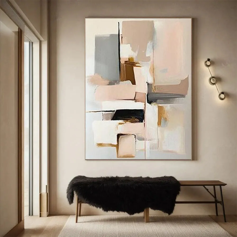 

Fashion Gray Texture Home Decor Wall Art Picture 100% Hand Painted Modern Abstract Oil Painting On Canvas For Living Room Decor