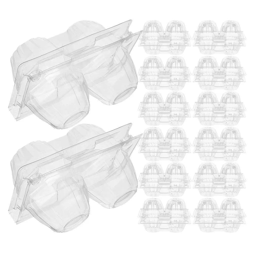 

100Pcs Empty Egg Box Sturdy Egg Packaging Holder for Secure Transport Clear Container for Freshness Preservation