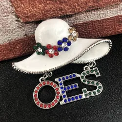 Handmade Greek Sorority OES Sister Order of the Eastern Star Hat Brooch Jewelry