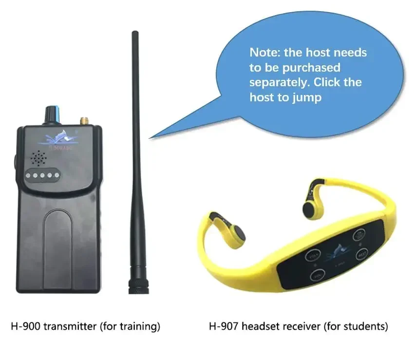 نظام تدريب السباحة SwimTalk 1 FM Transmitter 1 سماعة توصيل العظام سماعة رأس للسباحة