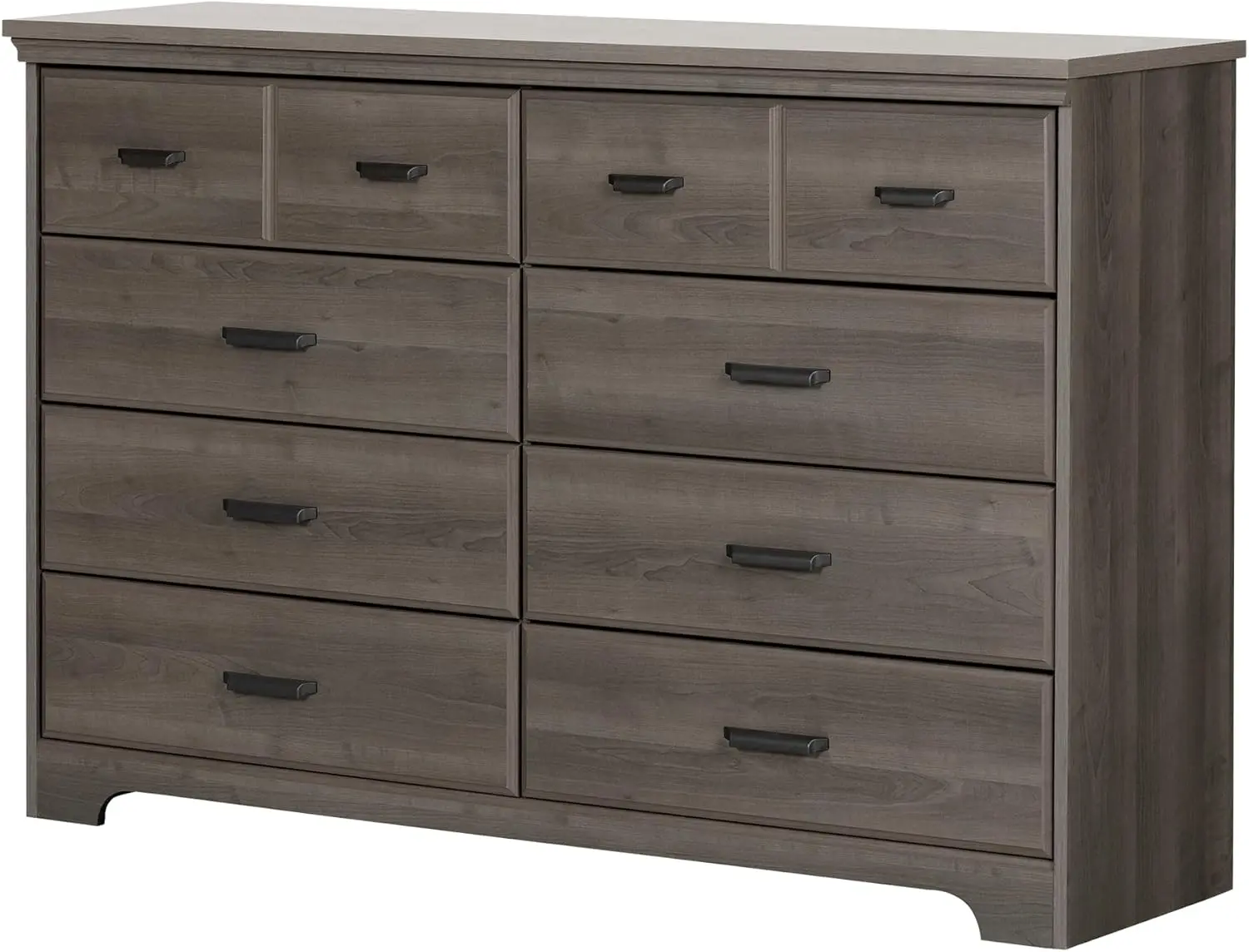 

South Shore Versa 8-Drawer Double Dresser Gray Maple, Traditional