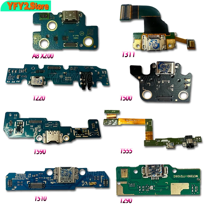 10Pcs Tesetd Bottom Dock USB Date Quick Charger Board Charging Flex Cable For Samsung T590 T220 T311 A8 X200 T500 T510 T290 T55