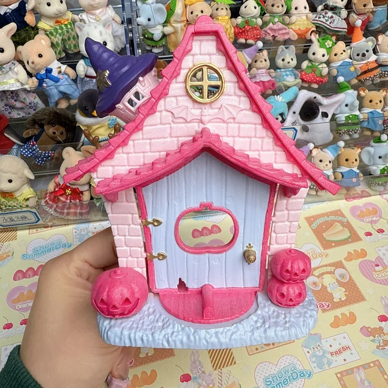 Sylvanian famille Calico critters maison d'halloween jouets pour enfants fille cuisine jouets enfants filles mignon maison de poupée meubles Anime