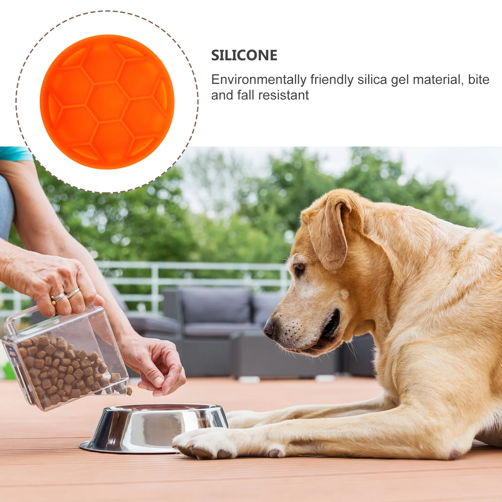 

Silicone Slow Feeder Dog Bowl Anti-Choke Pet Feeder Slow Feeding Dish Lightweight Bite Resistant Suction Cup Base Prevents