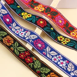 1 Yards Flower Jacquard Lace Trims Ribbon Ethnic Webbing Tapes DIY Sewing Accessories