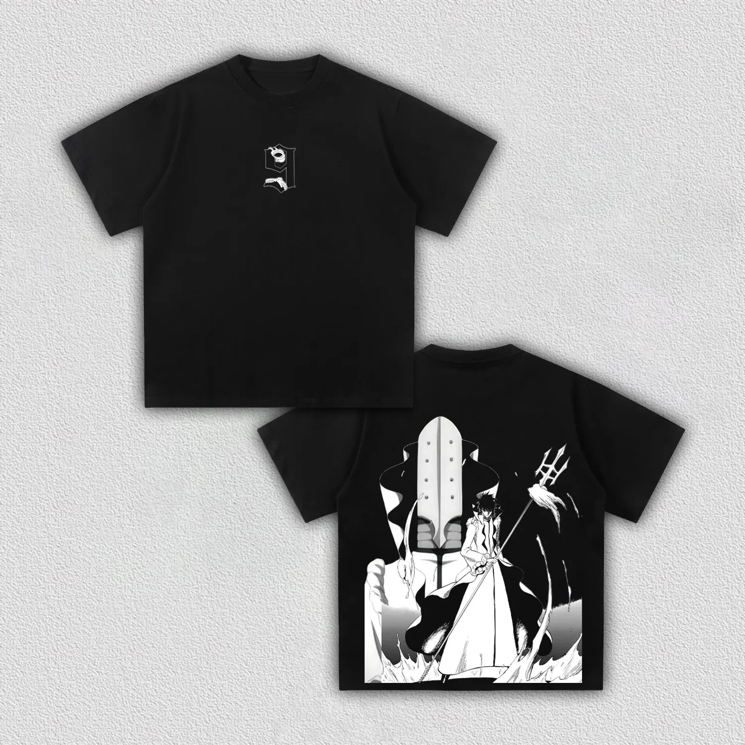 Vintage BLEACH Grimmjow Jaegerjaques Anime T-Shirt, Unisex, kurzärmelig, japanischer Manga-Stil, Streetwear, Freizeitoberteil für Damen und Herren. – Detail 3