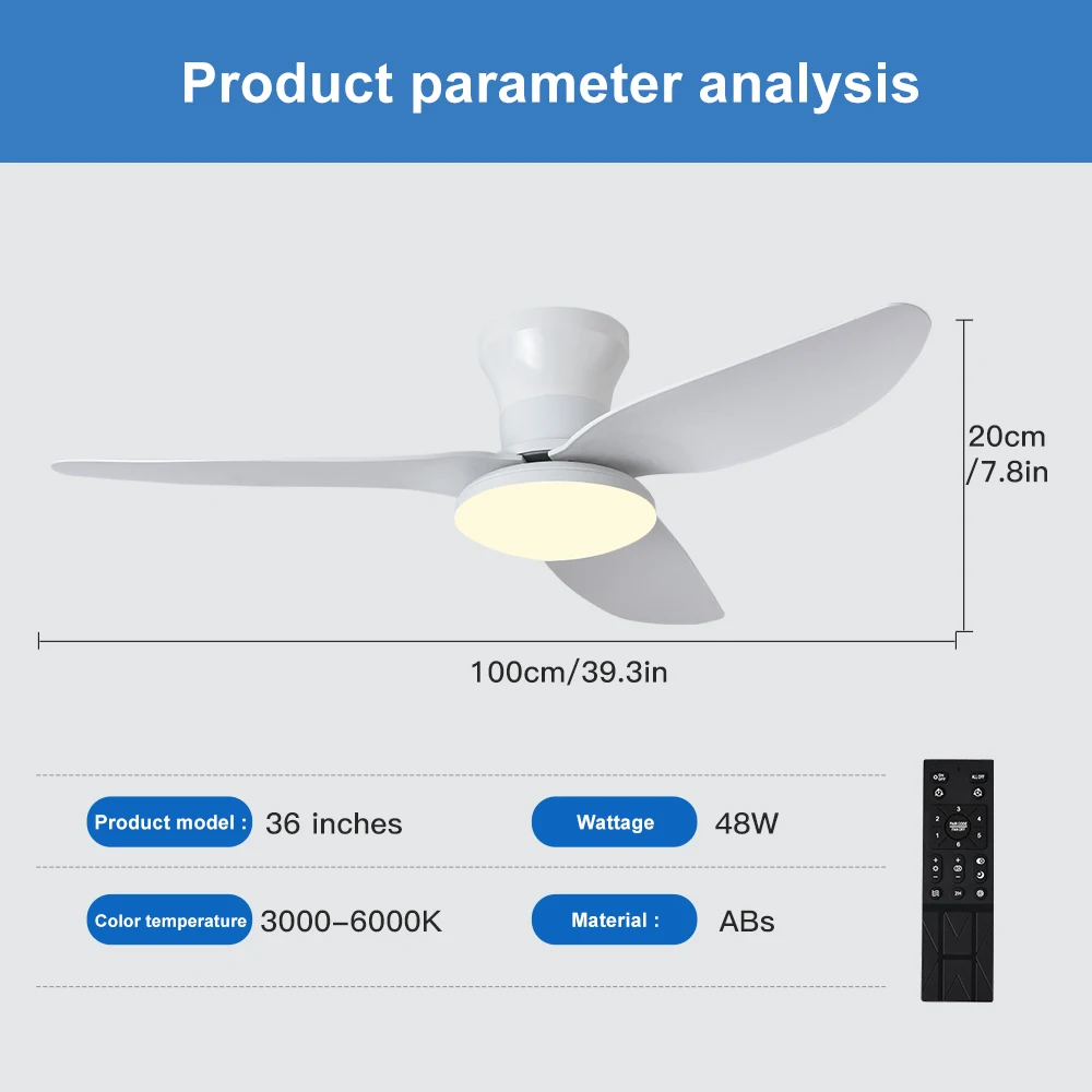 Slaapkamerventilatorlamp, plafondventilatorlamp, plafond met hoge windkracht, eetkamer, woonkamer, geïntegreerd huishoudelijk plafond, elektrisch