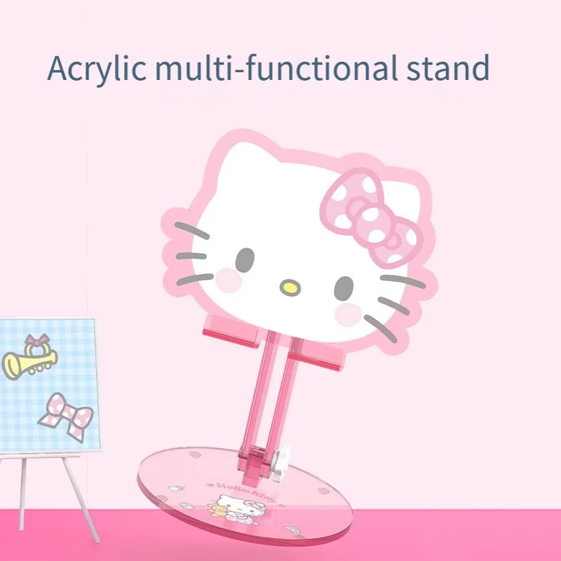 

Sanrio милая подставка для мобильного телефона Hello Kitty, многофункциональная акриловая складная портативная настольная подставка с героями мультфильмов для девочек, легко смотреть на драме