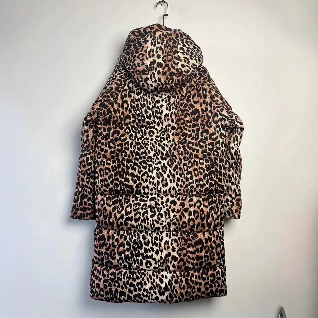 

Fashionable Long Hooded Leopard Print Cotton Jacket Women's Clothing New Arrival From Taop& Wholesale
