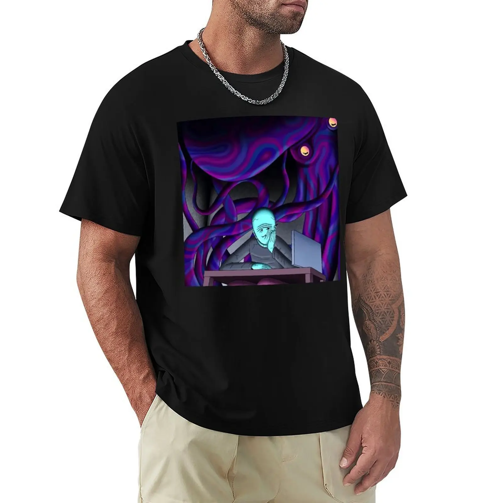 Celestial Contemplation T-Shirt Independence Day Short Sleeve T-Shirt