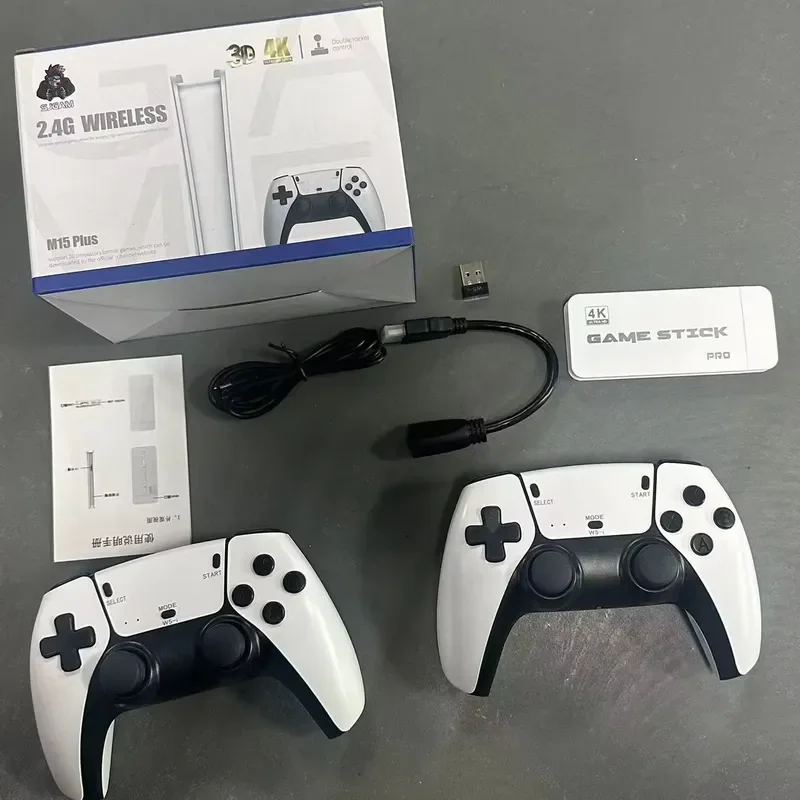 M15 gamepad 4K high definition 20000 + game 2.4Ghz wireless controller, handheld arcade classic TV home video game console