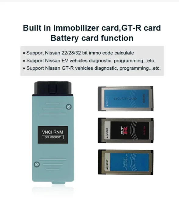 VNCI RNM 3-in-1Car Diagnostic Interface Connecter Adapter for Nissan/ for Renault / for      2 Scanner
