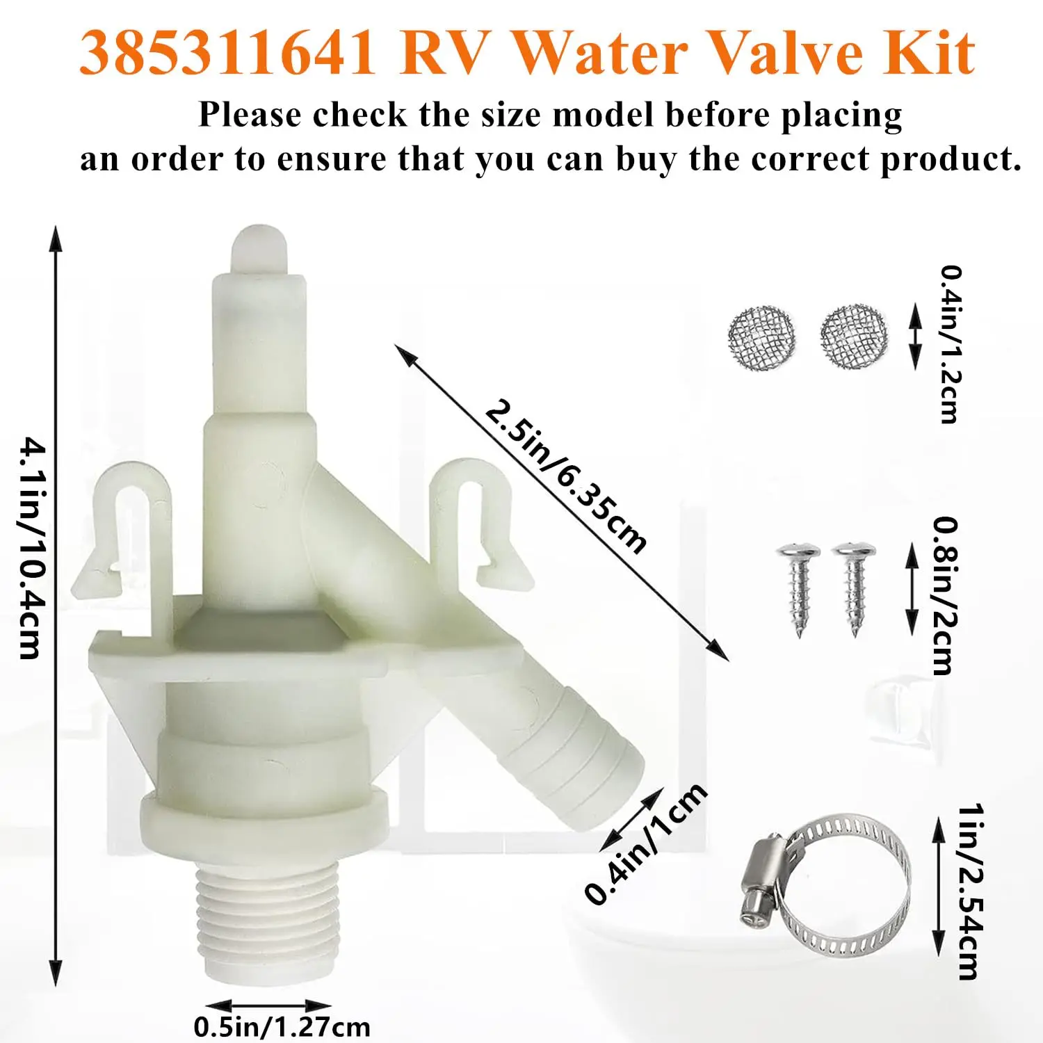 Rv Toilet Flush Valve No Leak Corrosion Resistant ABS With Antifreeze Protection For Winter Camping