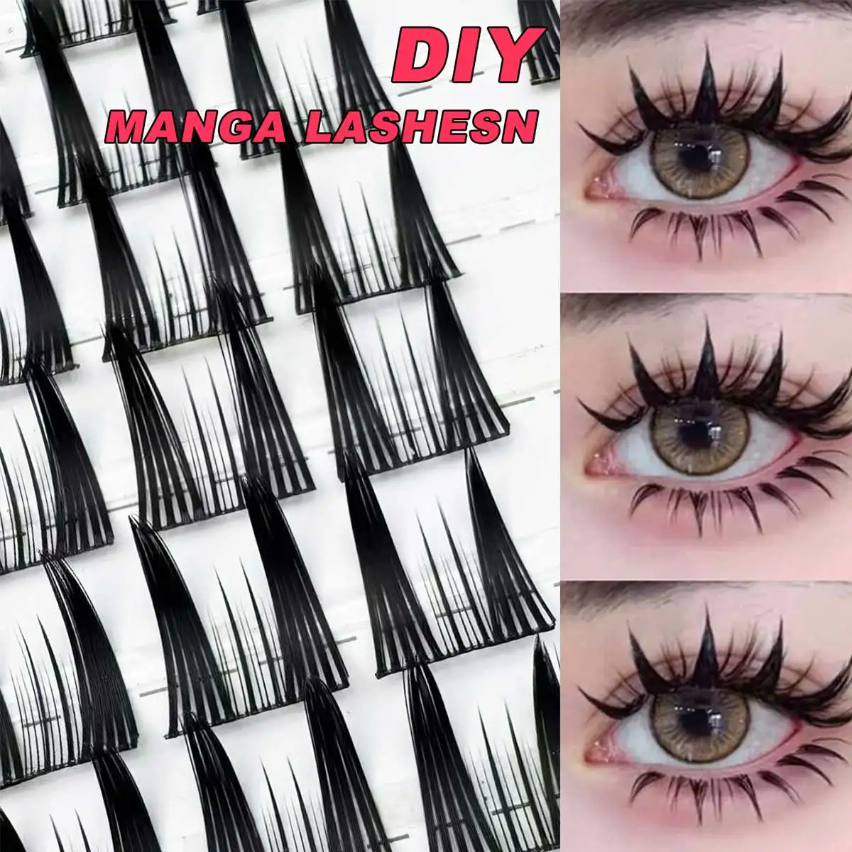 ขนตาล่าง 160 เส้น, ต่อขนตาด้วยตัวเองสำหรับคอสเพลย์, ช่อขนตา, แต่งหน้าแบบวิสปี้, ขนตาเดี่ยว วันฮาโลวีน คริสต์มาส