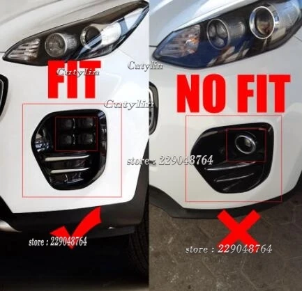 ABS Chrome Front Fog Light Cover Trim Foglight Lamp Frame Sticker Exterior Accessories For Kia Sportage 4 QL 2016 2017 2018