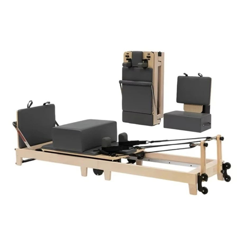 Custom High Quality Pilates Reformer Bed Yoga Studio Luxury Pilates Reformer Foldable pilates elevated reformer Gym Yoga Stduio
