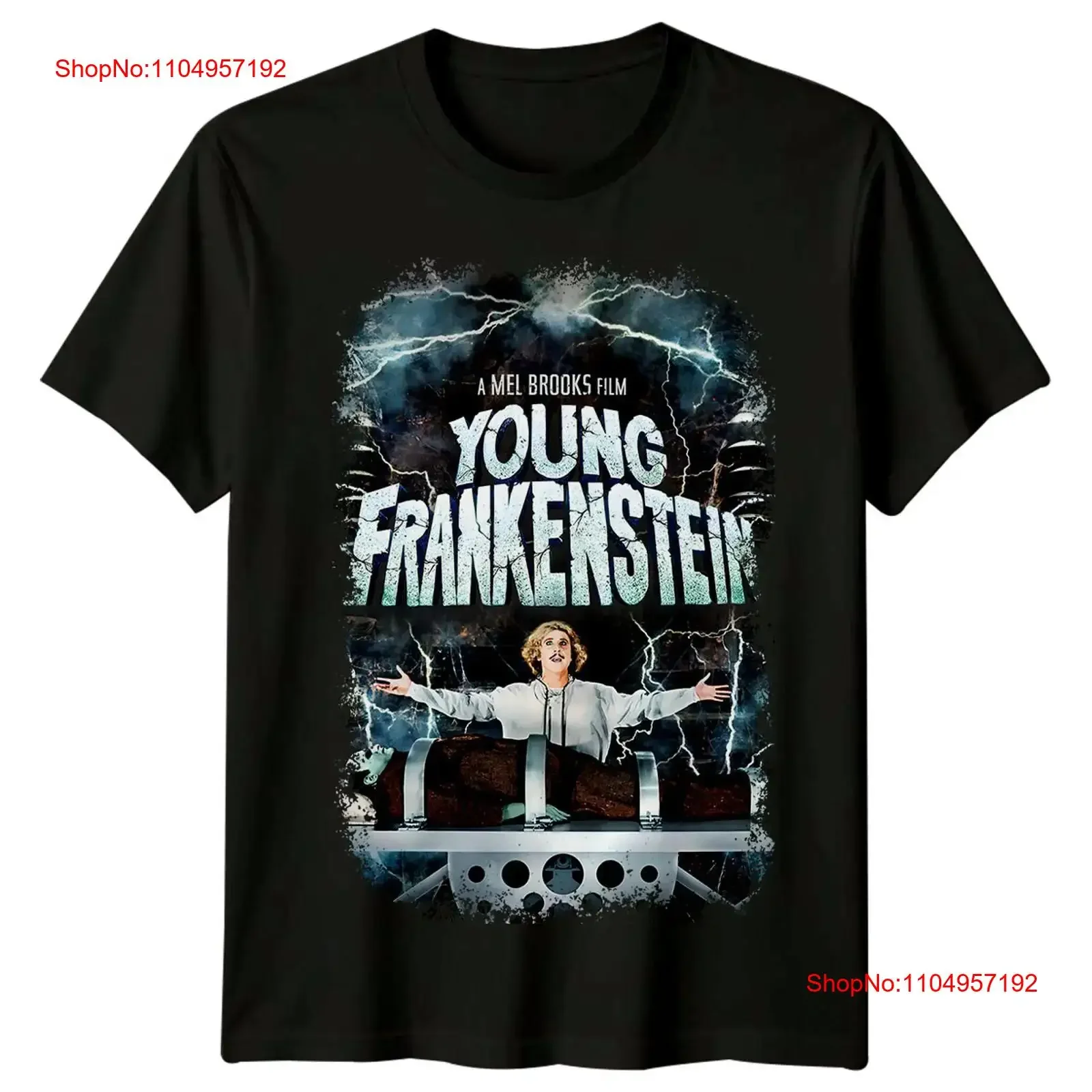 Camiseta inspirada en el cartel de la película Young Frankenstein 1974 Retro 70s vintage lavado elegante transpirable Top para uso diario Casual