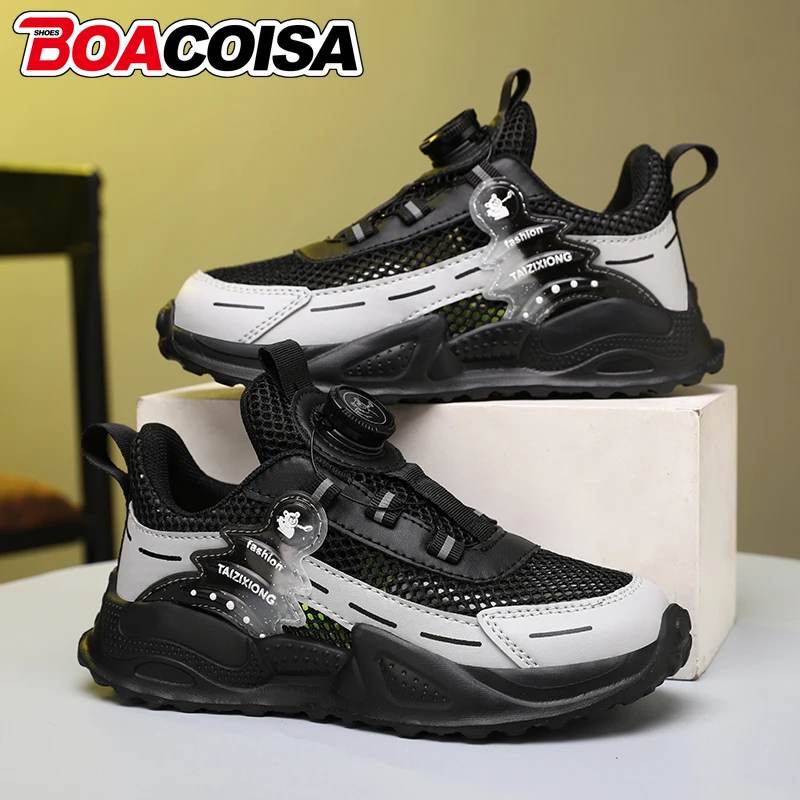 أحذية أطفال صيفية شبكية للأولاد أحذية رياضية غير قابلة للانزلاق كاجوال قابلة للتنفس رياضية للجري للأطفال والبنات المشي المسطح للتنس