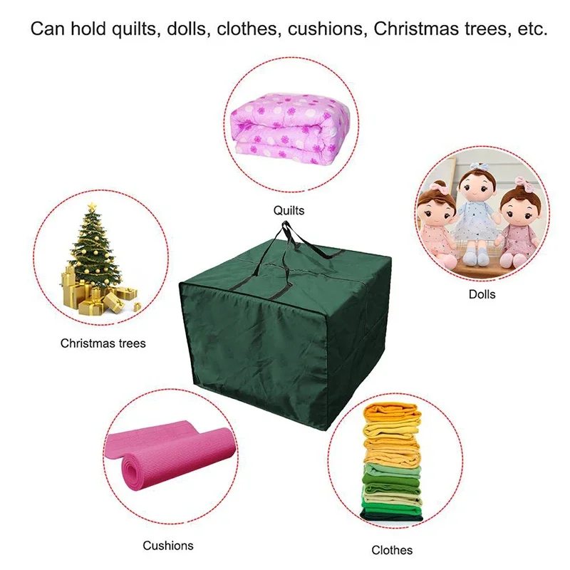 210D Oxford Waterproof Outdoor Cushion Storage Bag Zippered Patio Cushion Cover for Home Organization Outdoor Furniture Storage