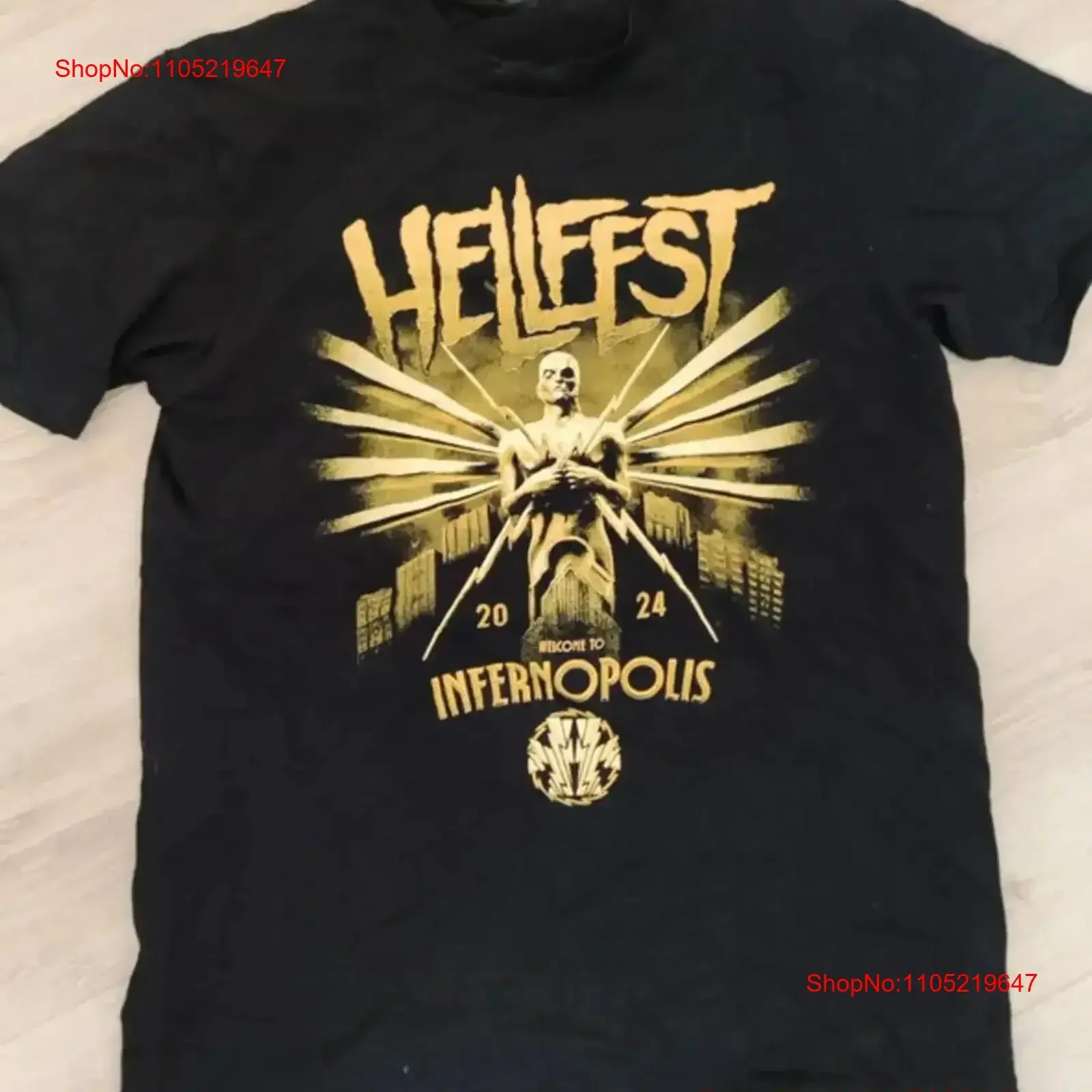 Hellfest Statue Homme ArtisT T Shirt All Size For Fans vintage Washed Top Everyday Wear Soft Comfortable fashion vintage