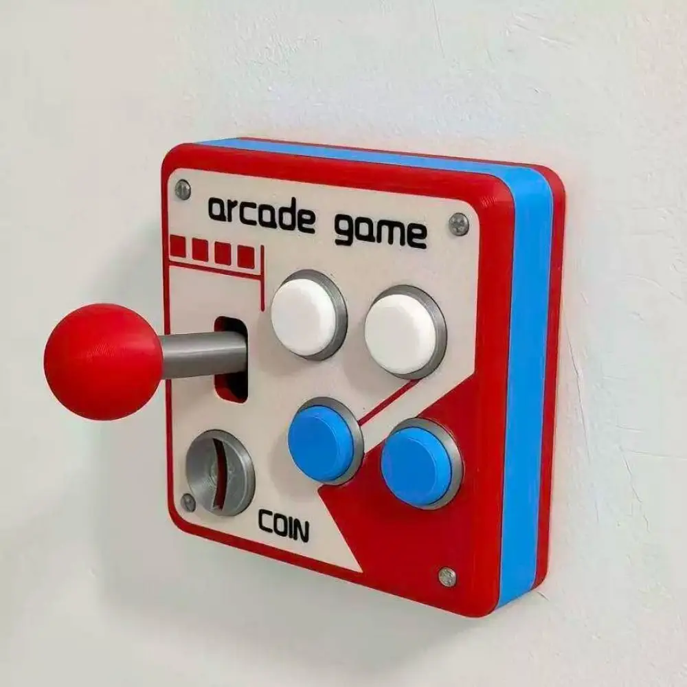 Creative Light Switch Guard Covers Retro Arcade Games 3D Printed Joystick Switch Stickers Waterproof Decorative