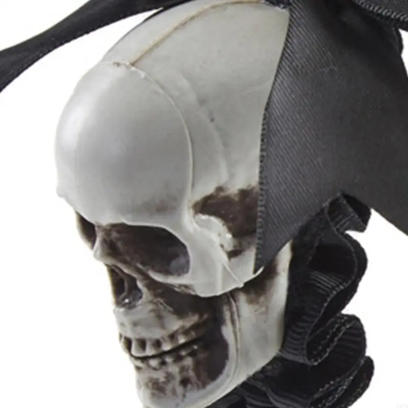 

Skull Headband For Women Black Headband Pleated Headband Gothic Headband