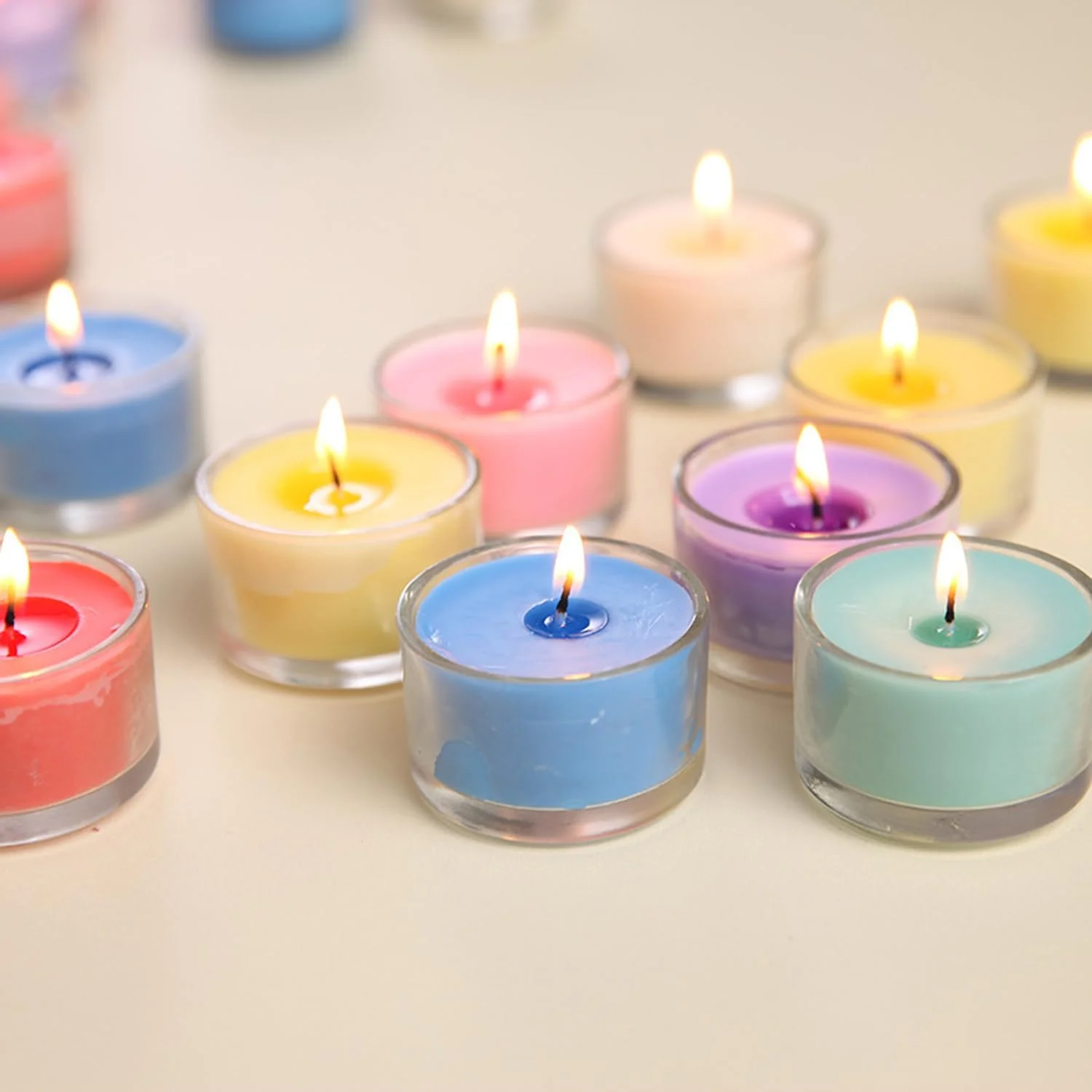 

Round Glass Tealight ,6PCS Multicolor Long Burning with 100PCS Rose Petals,Gift Package Proposal for Weddings,Anniversaries,B