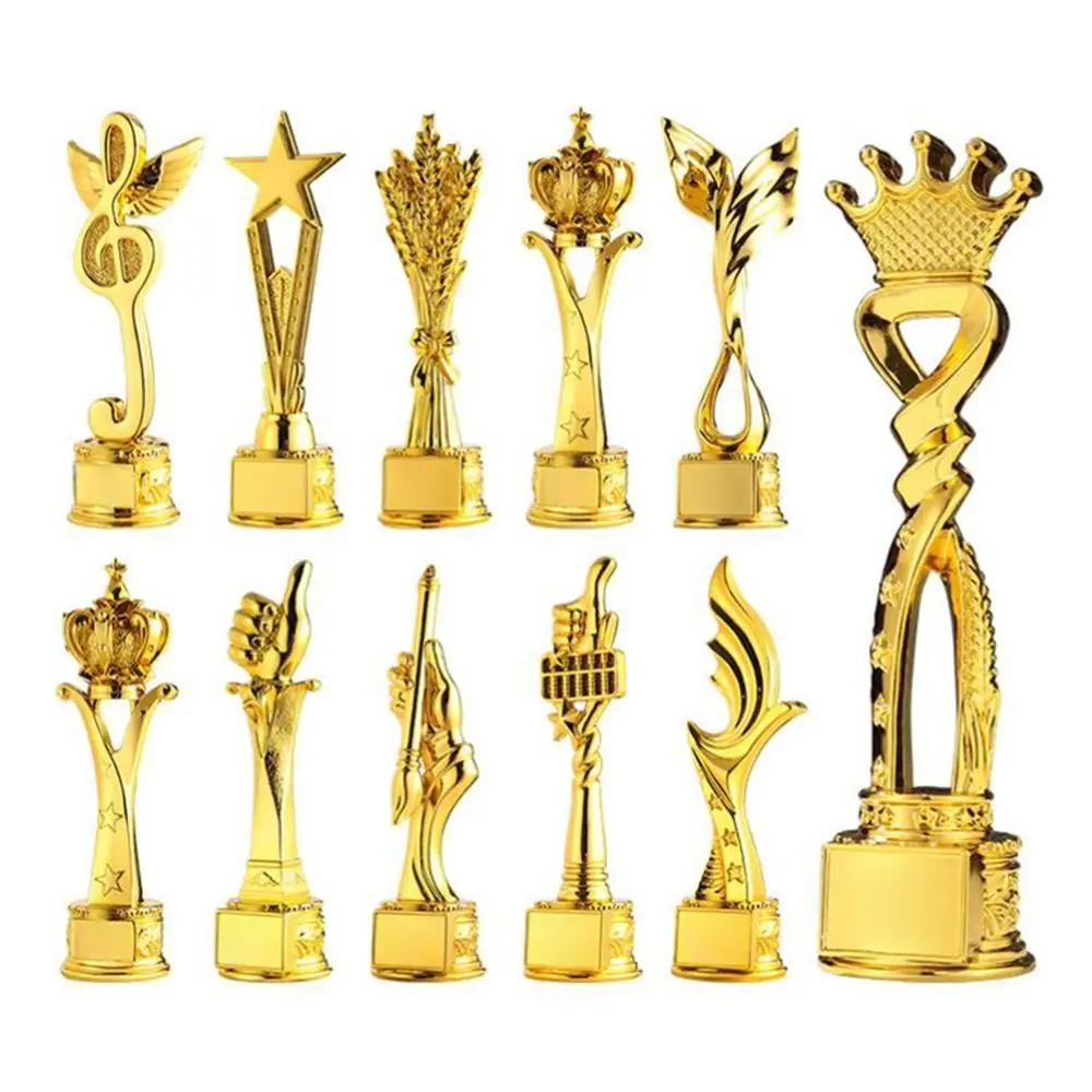 

Crown Pentagram Competition Trophy Medal Golden Color Universal Medals Multi Size Souvenir Competition Trophy