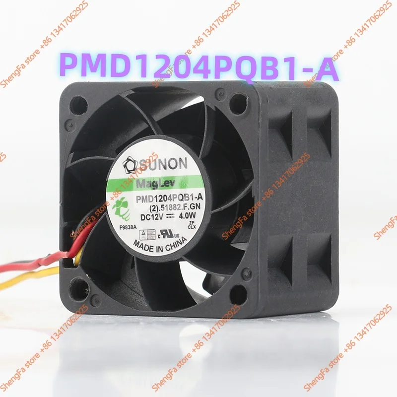 SUNON 4028 40X40X28MM 4CM PMD1204PQB1-A 5V 24V 48V DC12V 4W 3-pin Server Dual ball switch Mute cooling fan