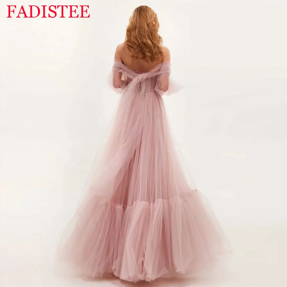 Evening Gown For Women Off The Shoulder Tulle A Line Elegant Party Dresses Prom Dresses 2024 Luxury Gowns Fashion فساتين سهرة image 4