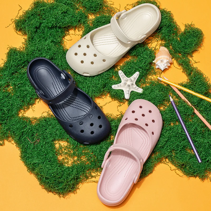 Modische Sommer-Neuheit: Süße Ballett-Lochschuhe für Damen, Retro-EVA-Mary-Jane-Schuhe, Rutschfeste Outdoor-Strandsandalen