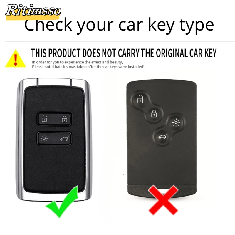 For Renault Captur Koleos Kadjar Zoe Arkana Espace Clio Megane Grand Scenic Sandero Dacia Duster Card Leather Car Key Cover