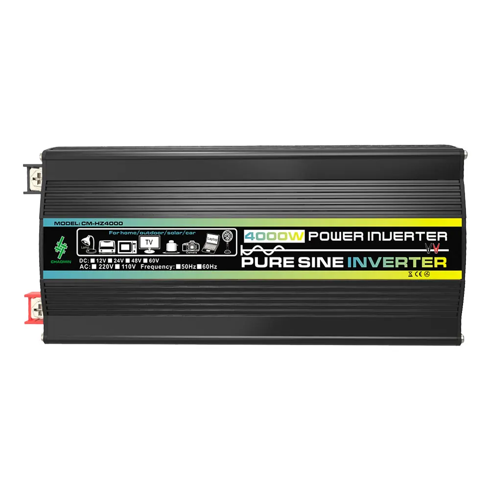 3000/4000/6000/8000W Intelligent Power Inverter LED Display Digital Power Inverter Dual USB Pure Sine Wave for Vehicle Appliance