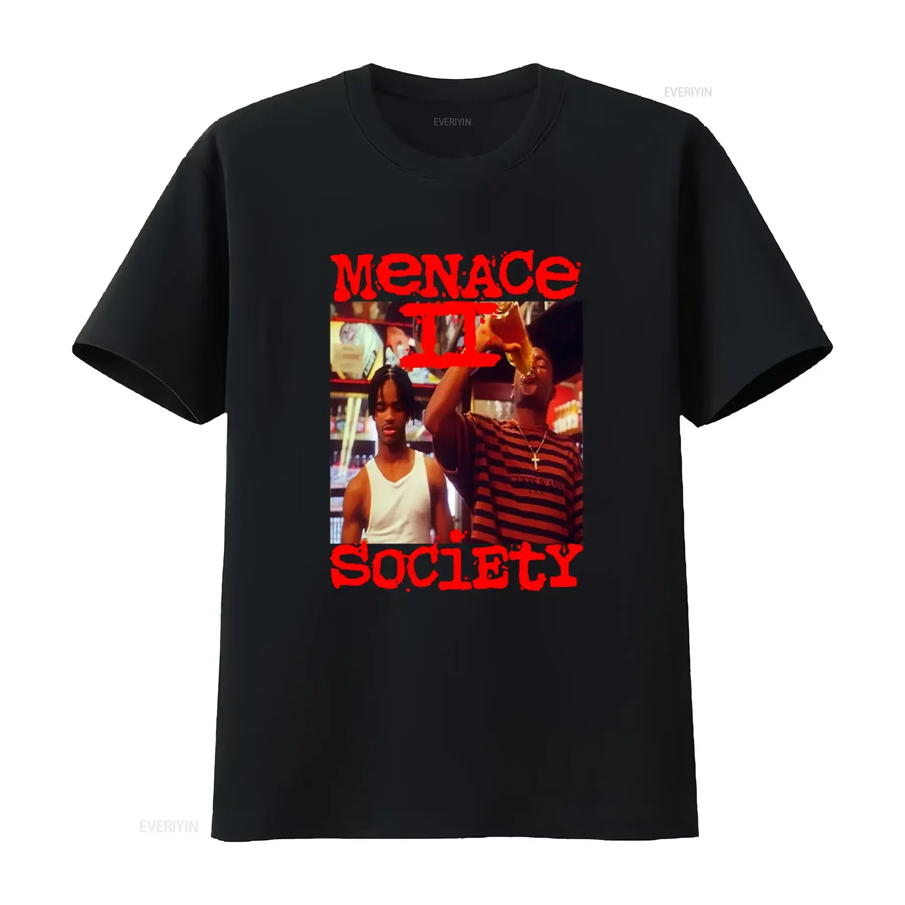 Menace II Society Vintage Washed Movie T Shirt for Holiday Fashion Streetwear vintage Washed fashion graphic Soft Stretched