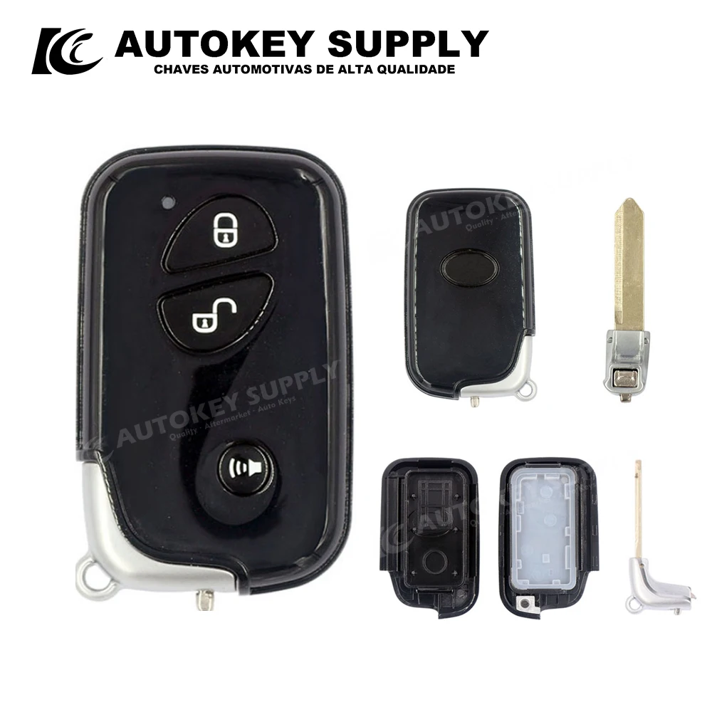 Black Card Key Shell 3 Buttons （Left Slot）  Autokey supply AKBDS204