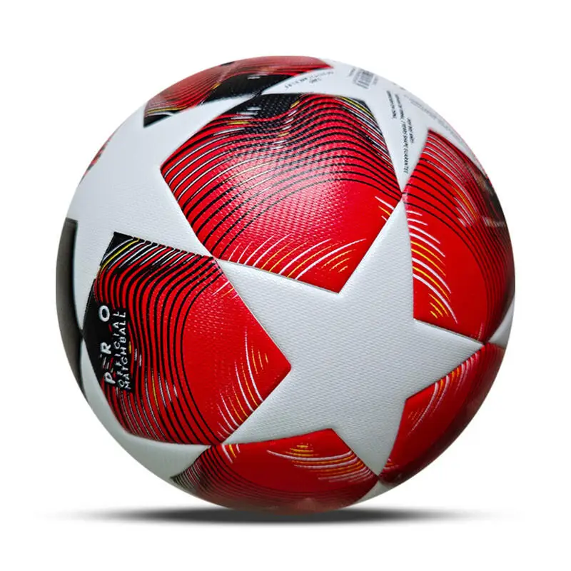 公式試合サッカーサイズ 5 耐久性のある PU レザーサッカー大人の屋外トレーニングシームレスサッカーボールサッカーゲームスポーツギフト