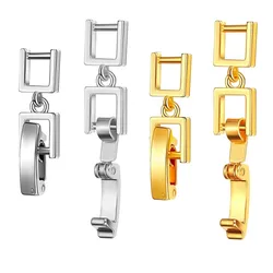5pcs 18K Gold Plated Brass Bracelet Extender Fold Over Clasp for DIY Bracelet Necklace Craft Jewelry Making Supplies No Fade