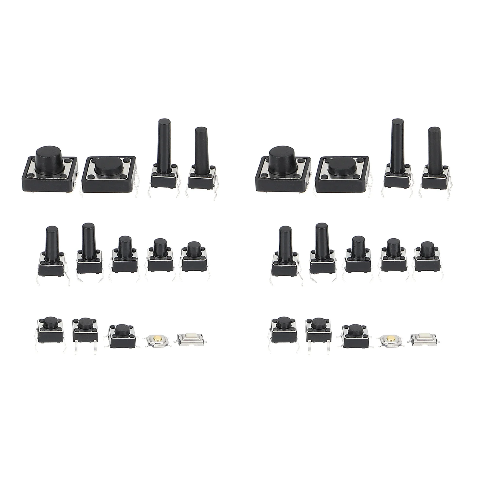 

140pcs Waterproof Touch Button Switch Durable Momentary Tact Push For Diy Electronics Breadboard Computer Remote Controller
