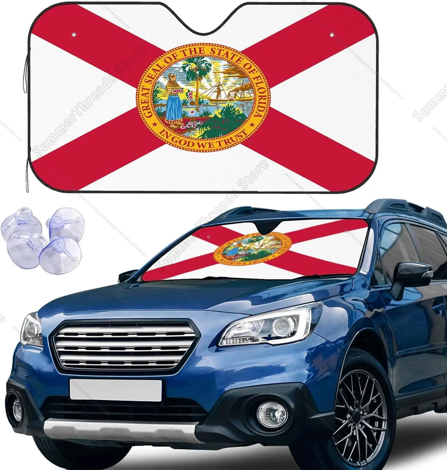 

Флаг Штаты Флориды Лобовое стекло Солнце Ша Сунша для лобового стекла автомобиля Переднее окно Солнцезащитный козырек Блоки УФ-лучей Защита от солнца