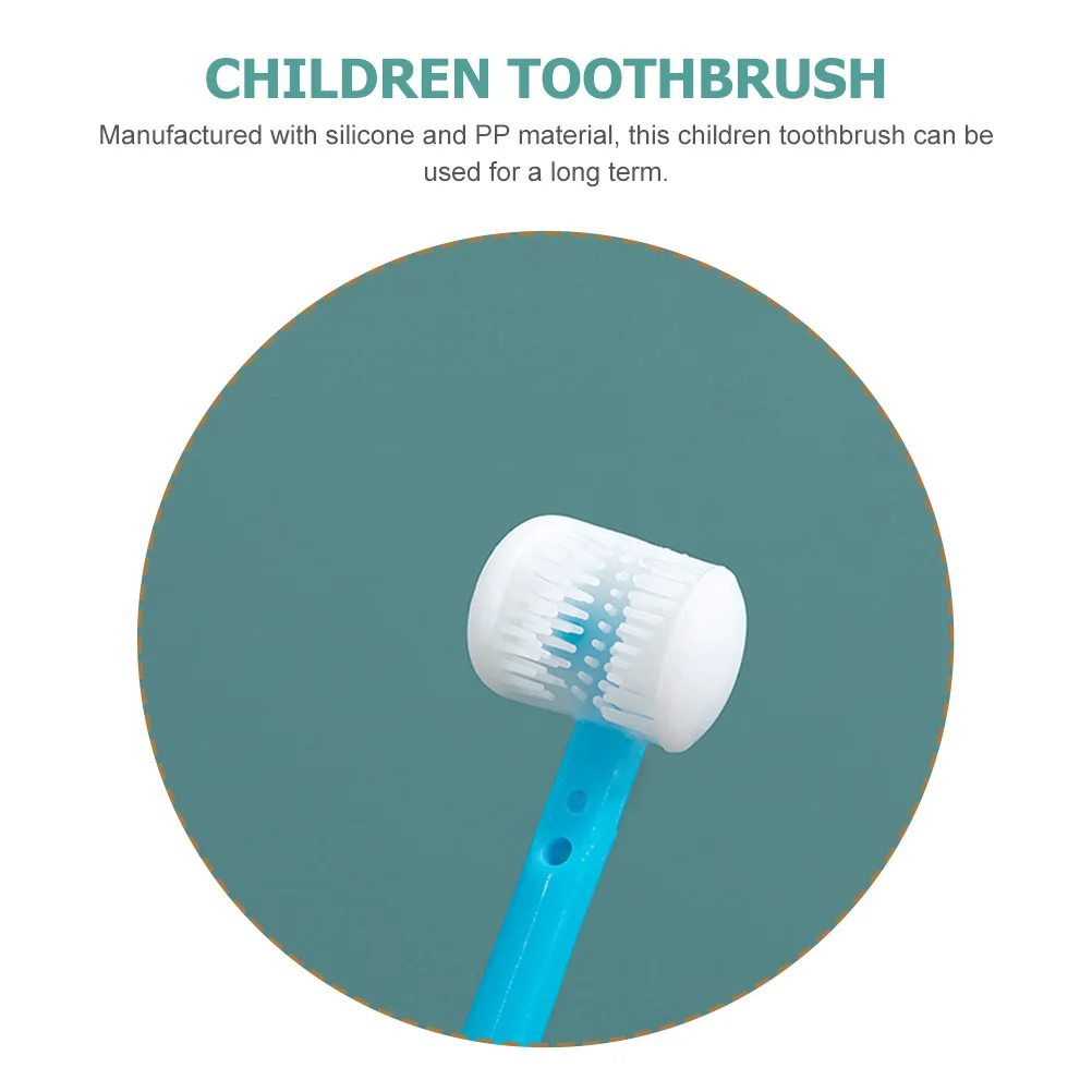 

2pcs Children Toothbrush Tumbler Design Ultra Soft Bristles Ergonomic Handle For Kids Oral Care Brush Cartoon Dental Tool