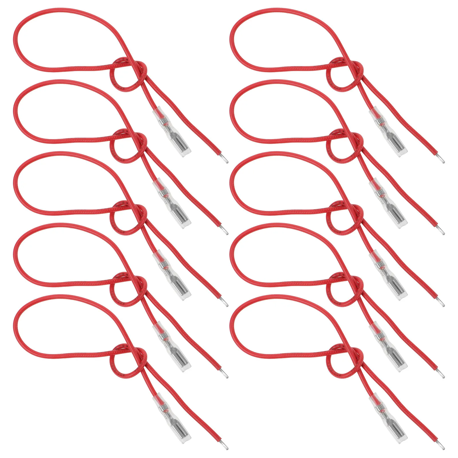 Spade Connector Wire Terminals 10Pcs Insulated Sleeve Single End Electrical Crimp Cable Set