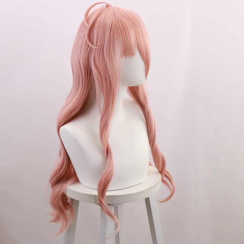 Nowa Danganronpa V3 Inaba Mito Różowa Długa Falowana Peruka Cosplay Anime Włókno Wysokotemperaturowe