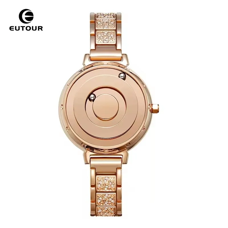 EUTOUR Quartz Ladies Watch Limited Edition Luxury Jewellery Crystal Set Lady Unisex Designer Stainless Steel Strap Women Watches