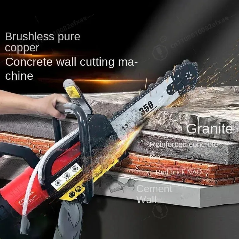 3200W Reinforced Concrete Stone Brushed Wall Cutting Machine Door Cutting Machine New Dust-free Wall Saw High Power Cutting