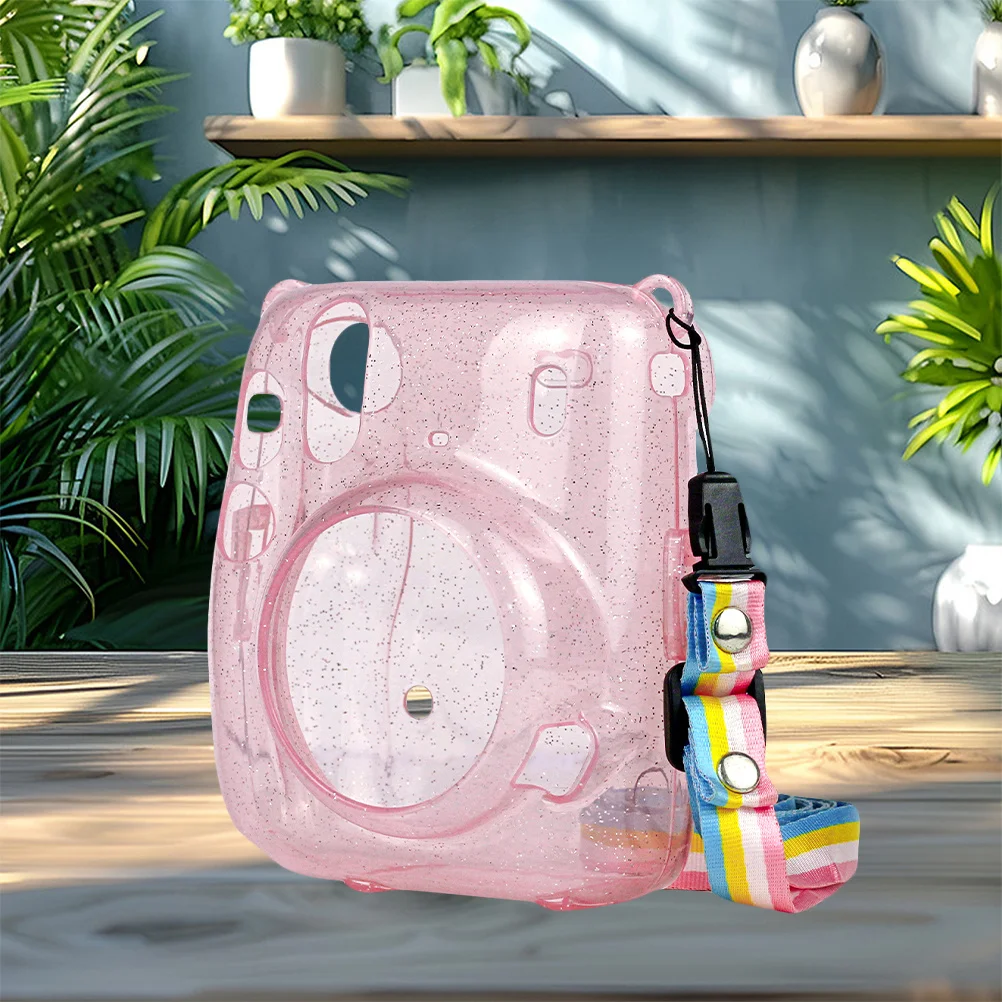 1 ชิ้น ฝาครอบกล้องกันรอยขีดข่วนแบบใส กระเป๋าพีวีซีทันสมัยสำหรับมินิ 11 ป้องกันฝุ่นละอองและน้ำกระเซ็น กระเป๋ากล้องสีชมพูสำหรับมินิ 11