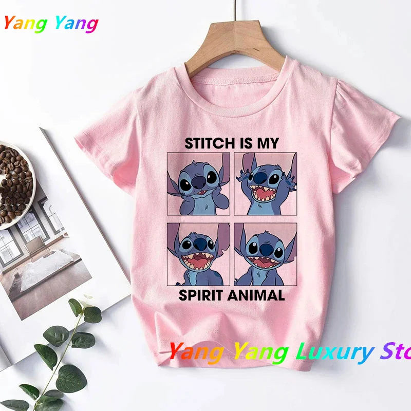 Cool Lilo Stitch Cartoon  Kids T ShirtStitch Cute Manga T-shirt Y2k Tshirt Girl Boy Top Men T-shirts Top Women T-shirts Clothing