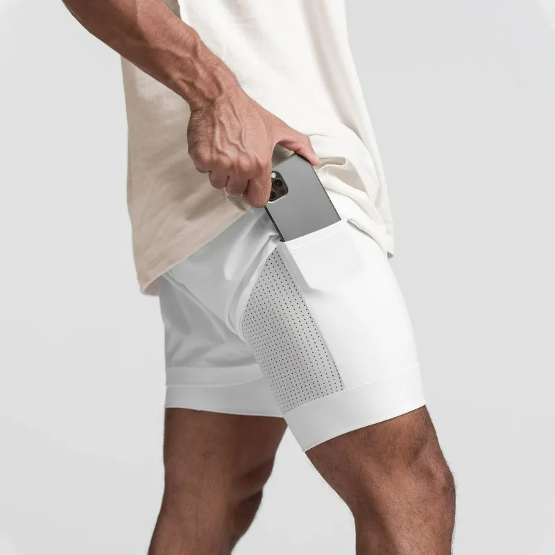 

Men's Sports Shorts Outdoor Running Deep Squat, Breathable Double-layer Quick Drying Shorts Strong Men's Training Shorts