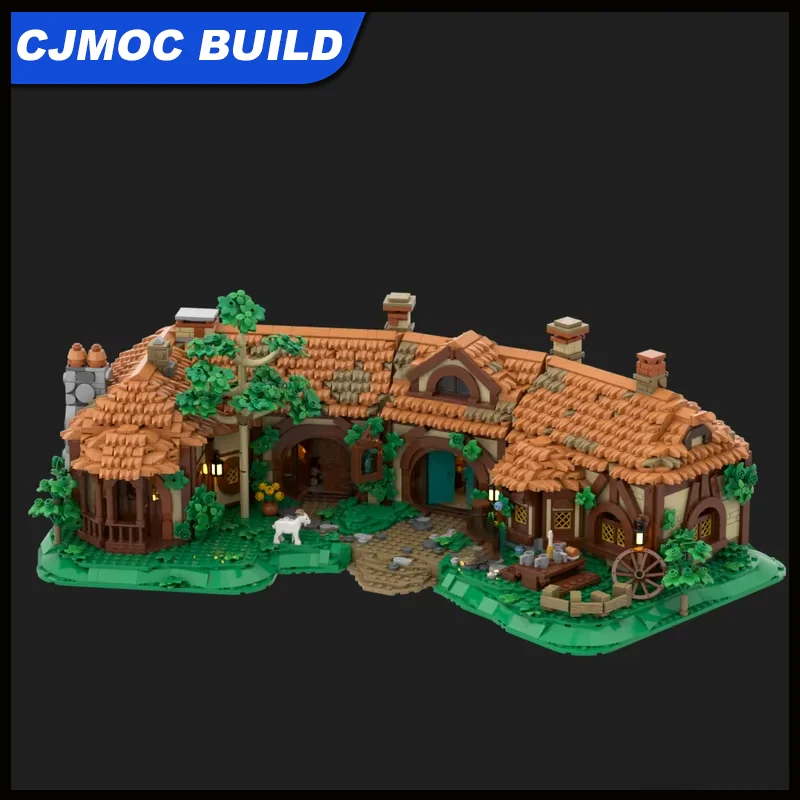 5980pcs MOC Lord Rings Movie Green Dragon Inn Model Building Blocks DIY Gift Creative Collectible Display Toy MOC-231009 view 3